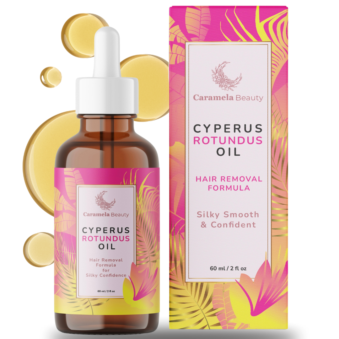 Caramela Beauty Cyperus Rotundus Oil for Natural Permanent Hair Reduction