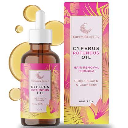 Caramela Beauty Cyperus Rotundus Oil for Natural Permanent Hair Reduction